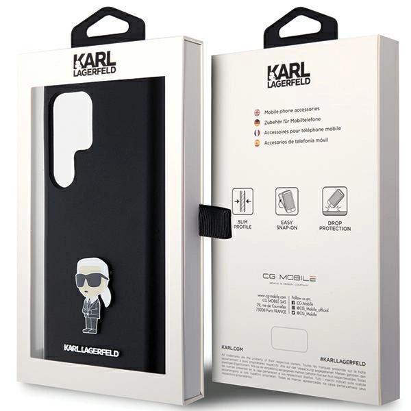 Karl Lagerfeld Силиконовый чехол Ikonik Metal Pin для Samsung Galaxy S24 Ultra - черный