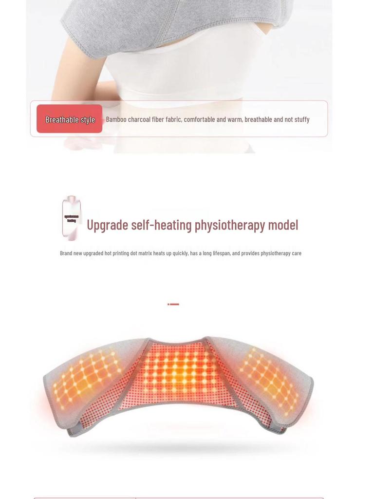 Самонагревающаяся накидка для плеч и шеи: Теплый, Утолщенный Чистый Хлопок, Горячий Компресс для Зимней Защиты от Холода - Унисекс