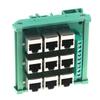 Для Ethernet-порта RJ45 8P8C, клеммный блок-адаптер с 9 винтовыми клеммами и конструкцией для монтажа на DIN-рейку, для сетевых подключений