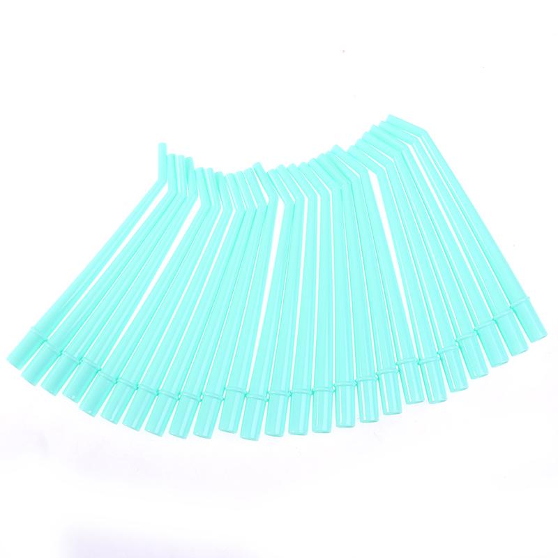 25 Pcs Dental Disposable Elbow Saliva Ejector Suction Tube Surgical Aspirator