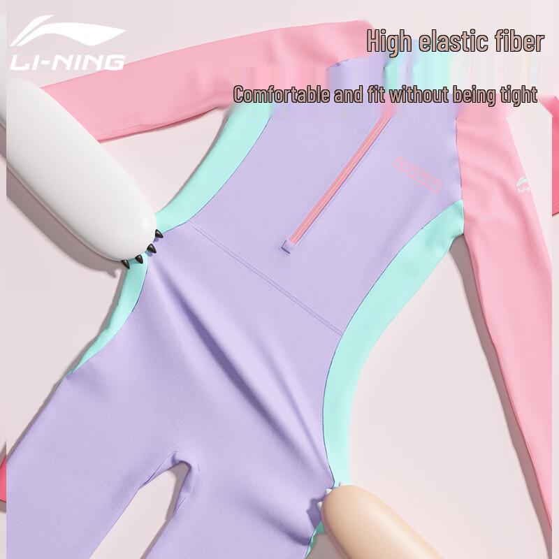 Li-Ning Девичий слитный купальник с длинным рукавом