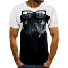 Summer Round Neck 3D Pet Dog Print Top Fashionable Casual Short Sleeved Men's T-shirts