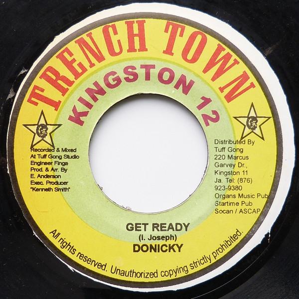 7-дюймовая пластинка DONIKI Get Ready NONE Trench Town Kin Ямайка Регги Ска Даб Б/у