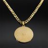 Buddhism Bodhisattva Shurangama Mantra Pendant Necklaces for Men Women Stainless Steel gold Color Om Meditation Healing Jewelry