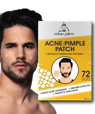 Пластырь от прыщей UrbanGabru Acne Pimple Patch - 72 невидимых наклейки для лица | Активный пластырь, поглощающий прыщи | Уменьшает прыщи за ночь | Уменьшает избыток жира