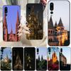Architectural Landscape Phone Case For Huawei P50 P40 P30 Pro Lite P Smart 2021 2019 Magic 3 Soft Black Phone Cover