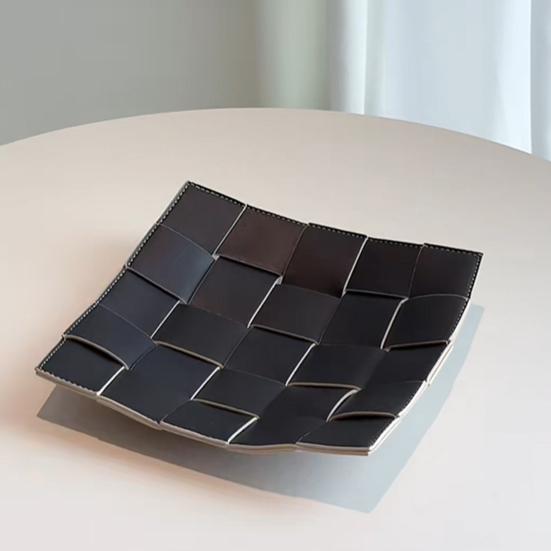 Лоток для хранения из искусственной кожи, водонепроницаемый, прочный, для домашнего офиса, многофункциональный, для хранения часов, ювелирных изделий, ключей, безделушек, тарелок, мисок, органайзеров, контейнеров