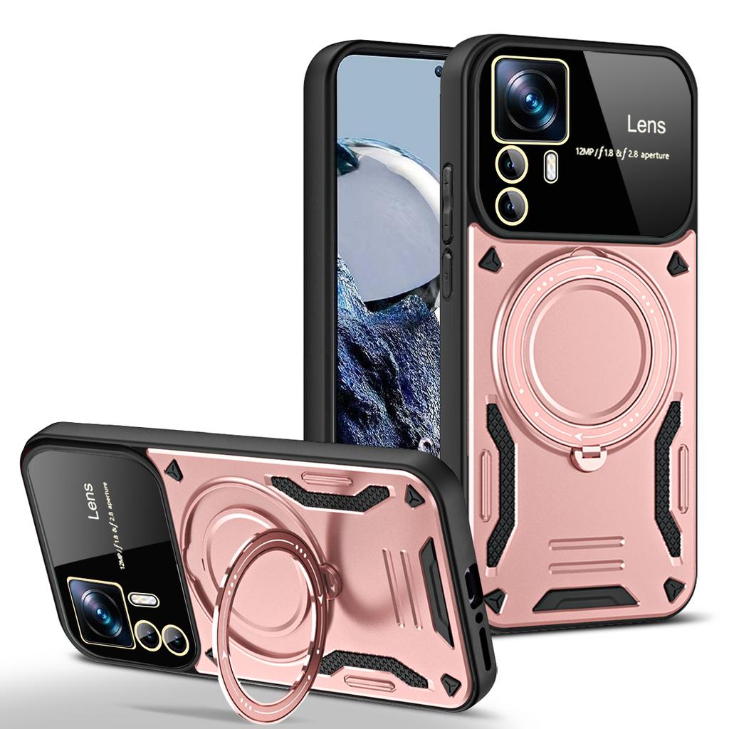 For Xiaomi 12T Pro Case Magsafe Magnetic Wireless Charge Armor Cases For Xiaomi Mi12T Mi 12T Pro Ring Stand Phone Cover