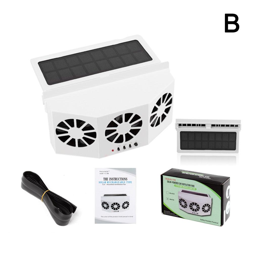 Высокая мощность ветра Автомобильный вытяжной вентилятор USB перезаряжаемый/солнечный вентилятор циркуляции воздуха для охлаждения рассеивания тепла автомобильный аксессуар