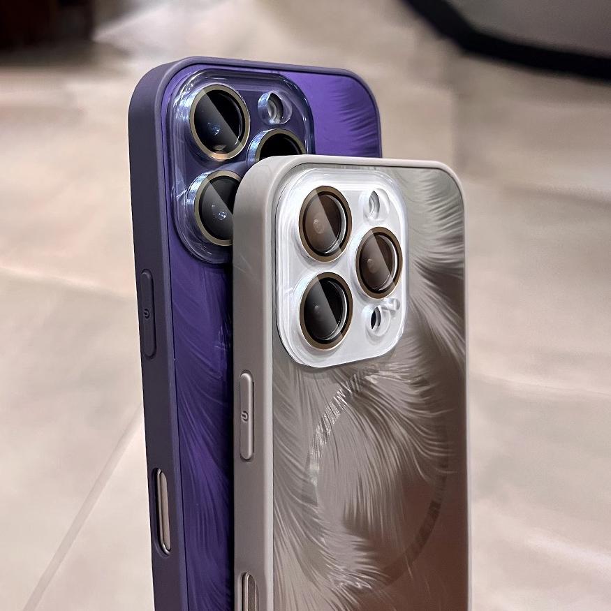Лазерное перо Аврора для Магнитного чехла Magsafe для iPhone 16 Защита 15 14 13 12 Защита стеклянной линзы Силиконовый бампер Чехол