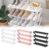 4 Tier Stainless Steel Shoe Rack Organizer, Independent Shoe Cabinet With Steel Pipe Multi-Functional Entrance Shoe Cabinet Corridor Shoe Cabinet