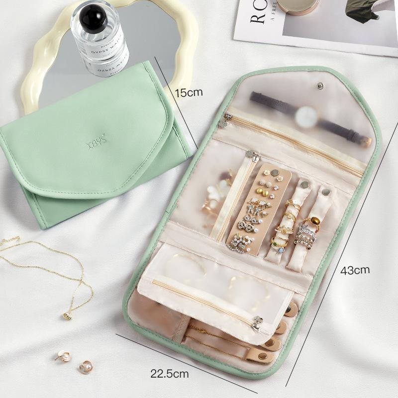 Популярный Складной Рулон для Ювелирных Изделий Дорожный Органайзер Портативный для Путешествий Серьги Кольца Бриллиантовые Ожерелья Броши Сумка для Хранения