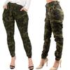 Women's High Waist Slim Fit Jogger Cargo Camouflage Pants for With Matching Belt