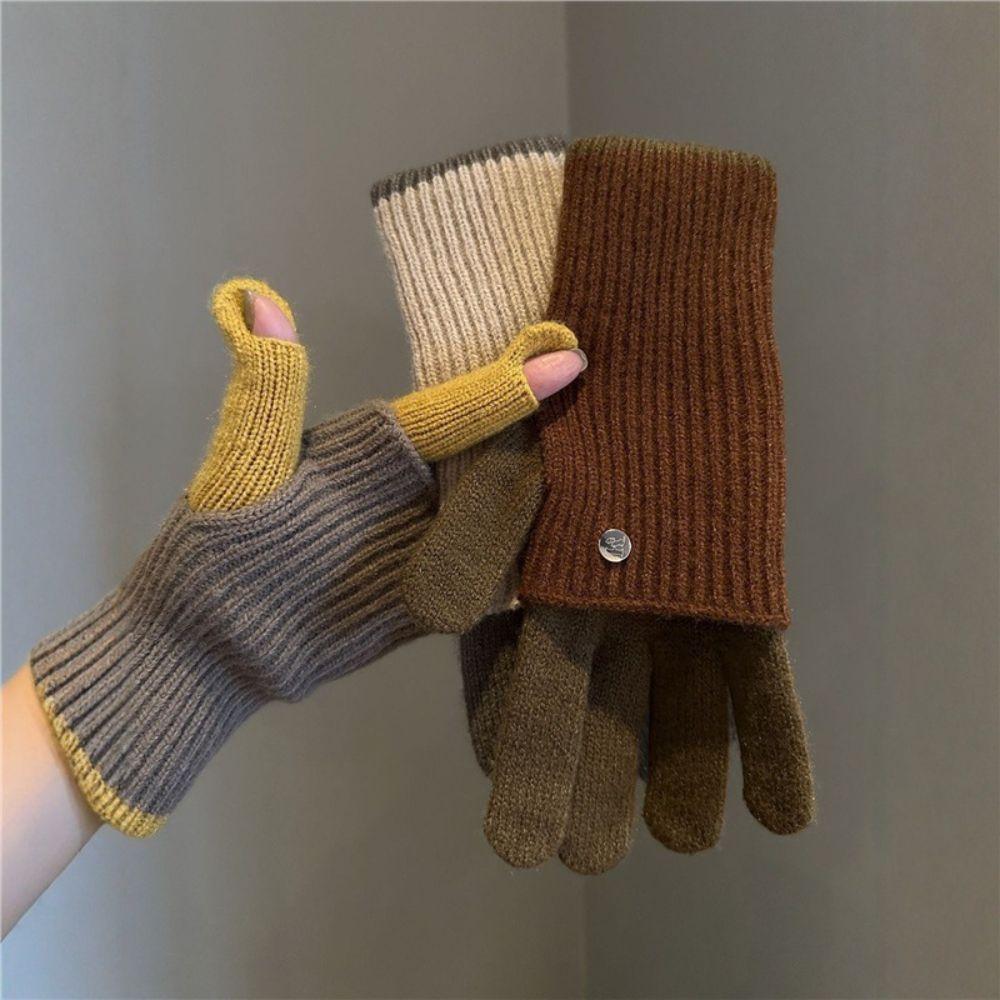 Warm Long Gloves Dual-purpose Arm Cover Breathable Full Finger Mittens Daily Use