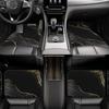 Абстрактные Черно-Золотые Мраморные Автомобильные Коврики в Салон Комплект из 4 Штук Противоскользящие Передние и Задние Коврики для Ног Автомобильные Аксессуары для Интерьера Универсальные