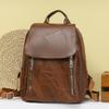 Новый женский рюкзак, простой, большой емкости, модный, ретро, дорожный рюкзак, мягкая кожаная текстура, сумка для поездок на работу