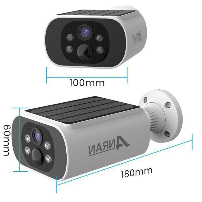 ANRAN 4-мегапиксельная беспроводная уличная Wi-Fi солнечная камера наблюдения, совместимая с комплектом наблюдения ANRAN