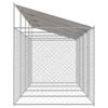 Dog Kennel with Roof Silver 800 x 200 x 256 cm Steel and PE