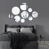 JM3246 3D Round Acrylic Wall Mirror Stickers for Living Room & Bedroom Decor