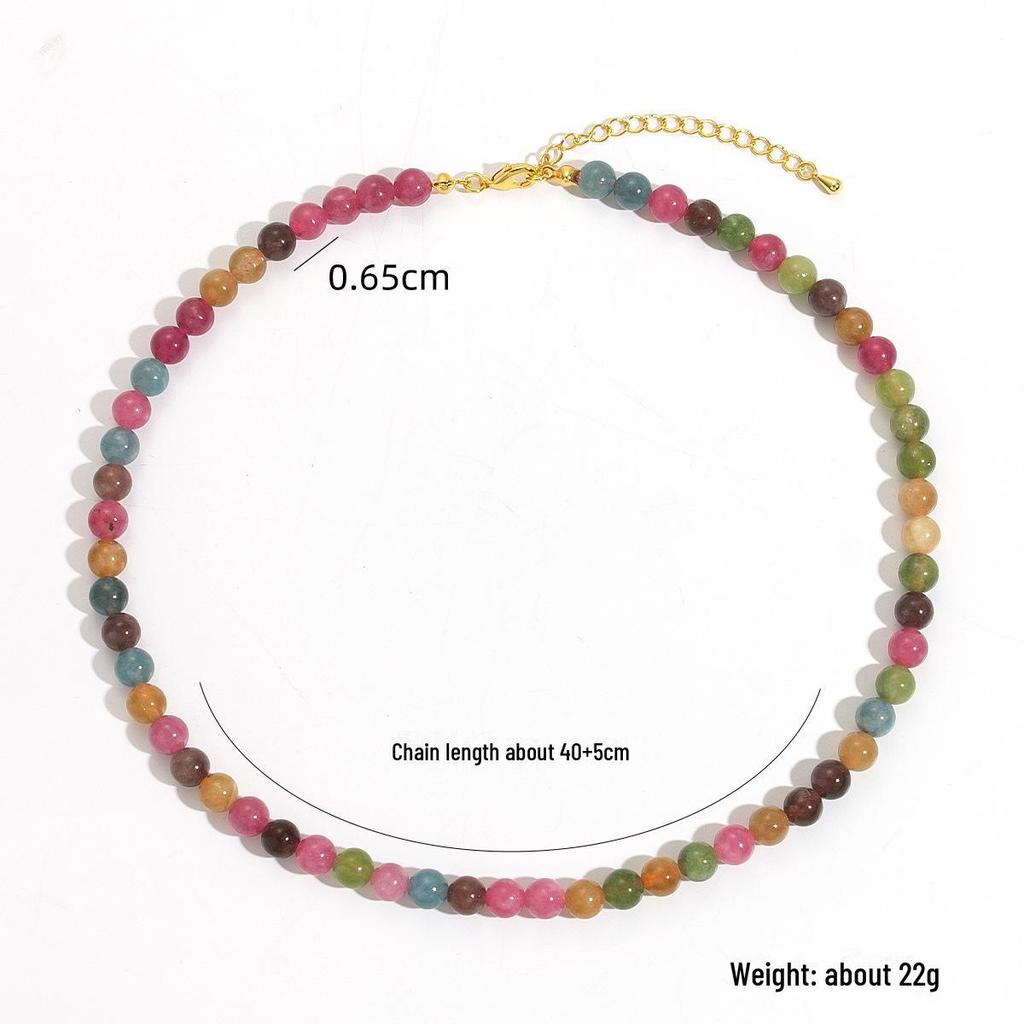 Новое роскошное ожерелье из цветного турмалина в китайском стиле