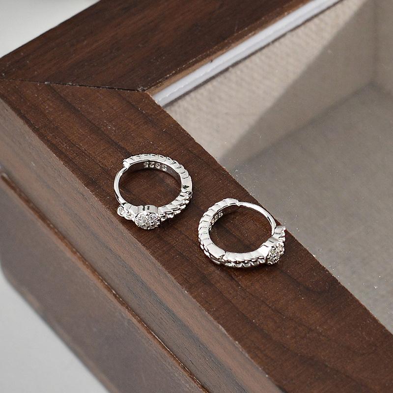 Круглые серьги-цепочки с пряжкой из бриллиантов, легкие, роскошные, нишевые, серьги в микростиле, нежные