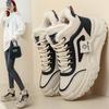 Fashion 2024 Winter High Top Chunky Sneakers Women Plush Platform 4.5CM Cotton Shoes Korean Female All-match Outdoors Warm Fur Snow Boot