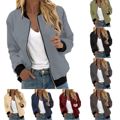 Женская верхняя одежда с длинным рукавом, повседневные топы на молнии, кардиган, рубашка, тонкая куртка для женщин