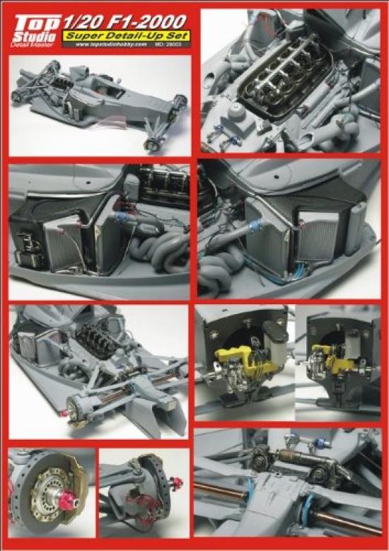 Top Studio Ferrari Super Detail Set Tamiya MD29003 1/20 F1-2000
