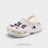 Women's Hollow Hole Shoes Cartoon Fashion Two Wear Four Seasons Slippers Outdoor Beach Shoes