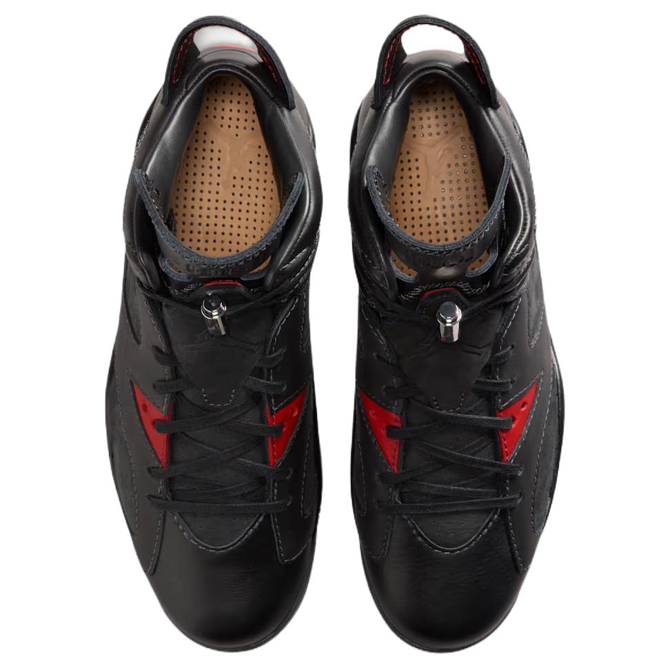 Jordan Air Jordan 6 Нескользящие Устойчивые к истиранию Средние Винтажные Баскетбольные Кроссовки Унисекс Черные II6558-001