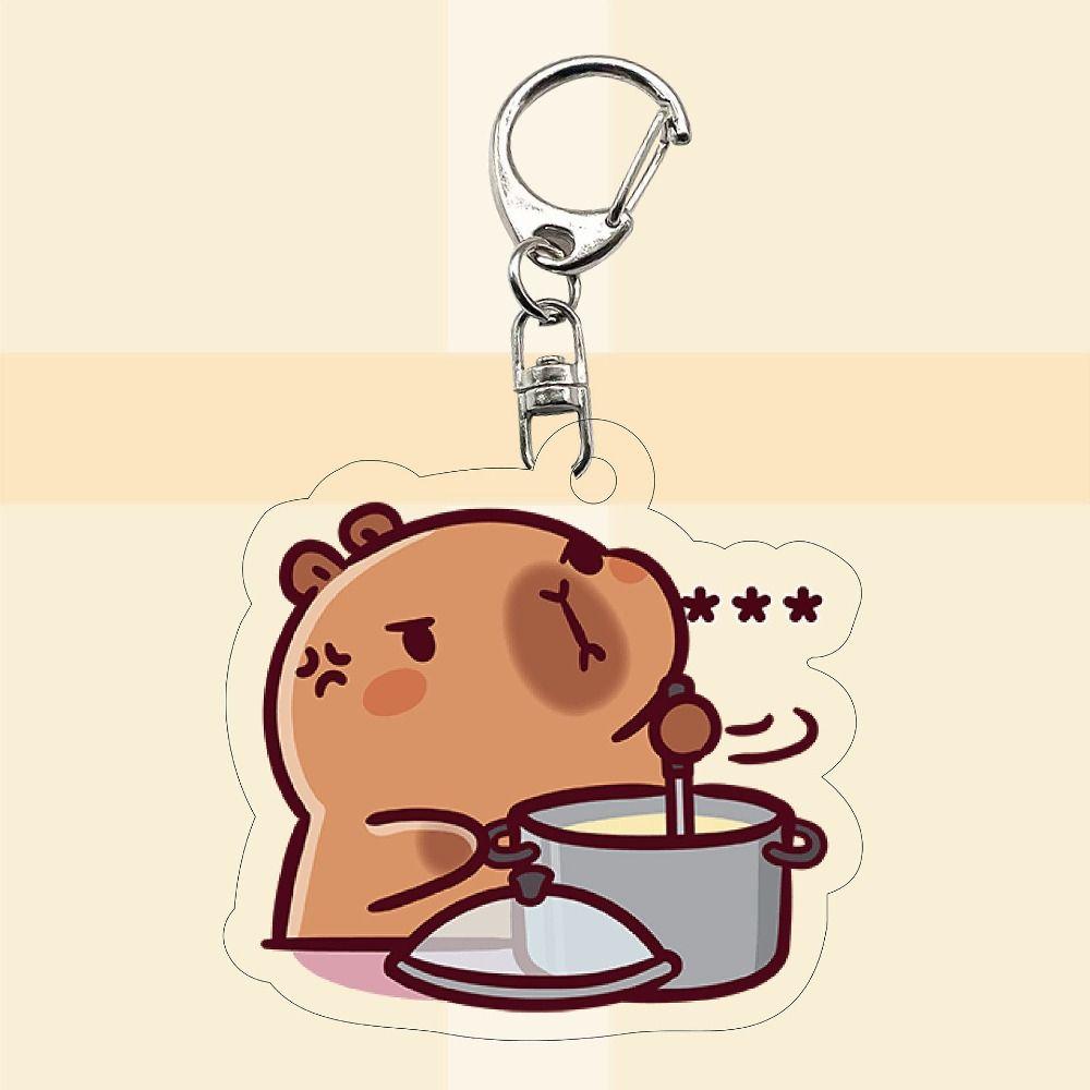 Креативный акриловый кулон-капибара для сумки, акриловый брелок-капибара, унисекс