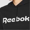 Reebok Толстовка с капюшоном Lettered Slim Fit, женские толстовки, черные GV5519