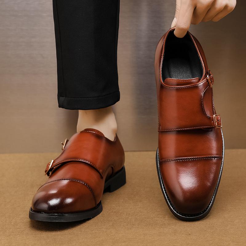 Mens Dress Shoes Men's Leather Skin Shoes for Men Elegant Casual Business Luxury Social Male Shoe