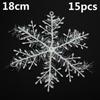 Fashion Wedding Supplies Plastic Snowflake Decoration Hanging Ornaments Xmas Decor Christmas Tree