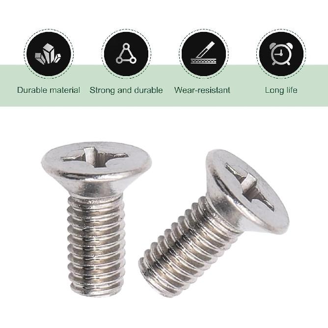 8PCS Brake Disc Rotor Screw, Stainless Steel Screw Rotor Brake Disc Retaining, Retaining Screws for Front And Rear, Replaces OEM#93600-06014-0H,