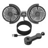 ABS+PP Cooler Air Fan Rotation Double Head Fans New Car Cooling Fan  Car