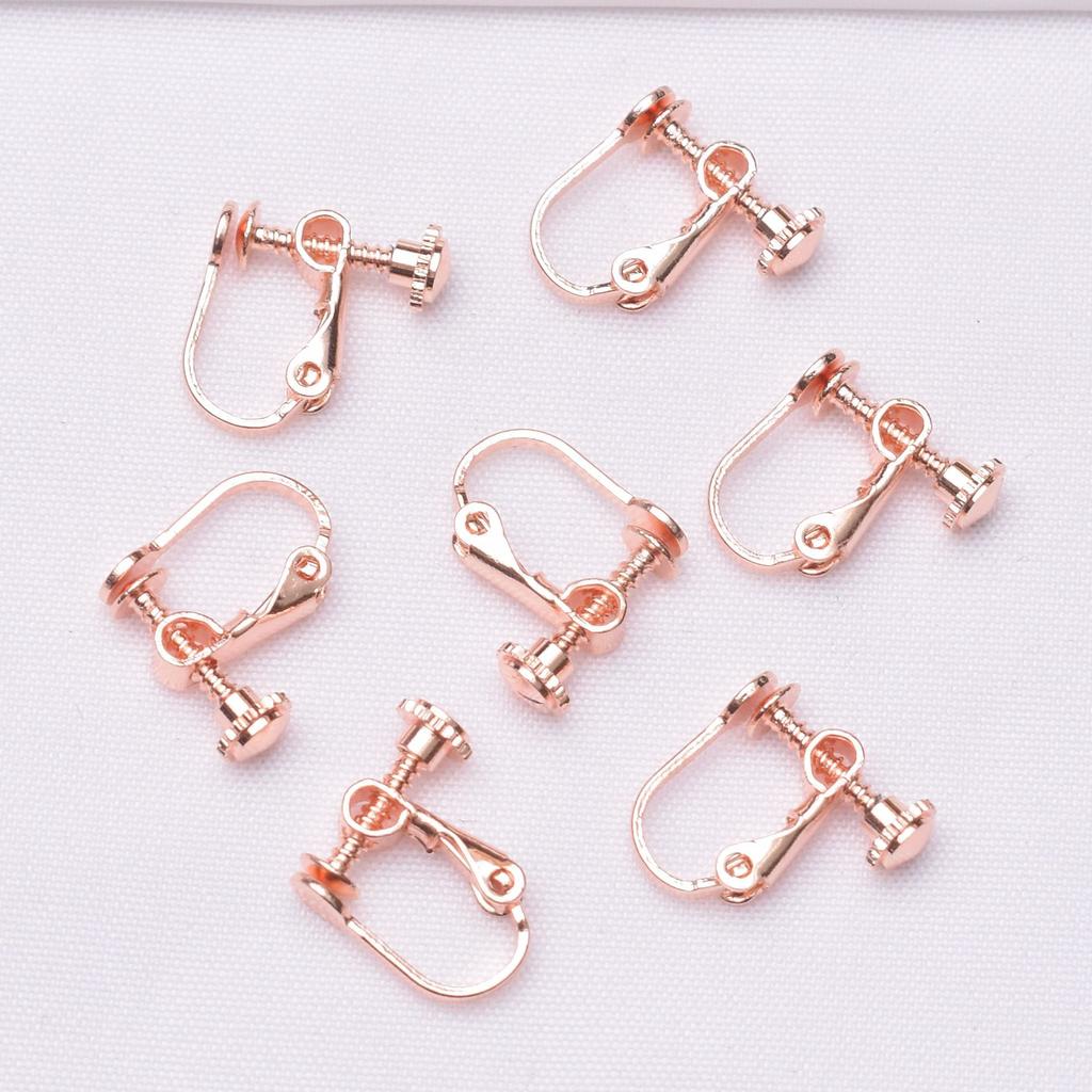 10pcs DIY Ear Clips Converter Spiral Ear Clips Earrings Accessories No Pierced Ear Clips Converter Painless Invisible Ear Clips