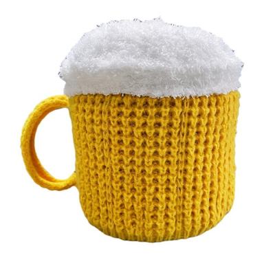 Универсальные 3D Шапки-кружки для пива Вязаная шапка-пуловер Новые шапки-бини с линией роста волос Женские Мужские