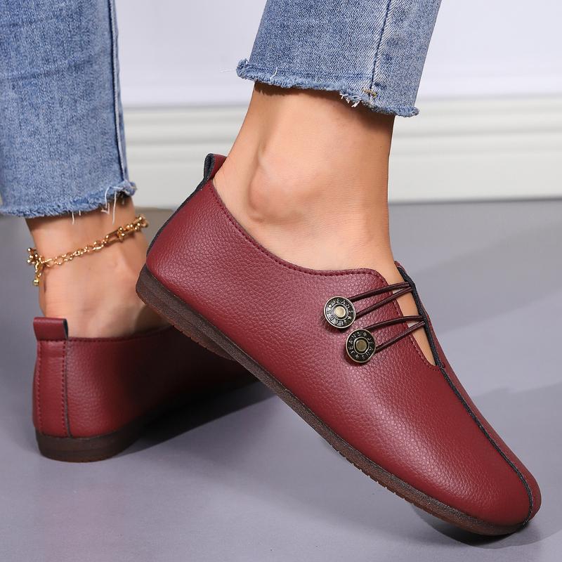 Fashion 2024 Spring Women's New Fashion Comfortable Square Head Casual Flat Loafers