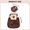 Mail Carrier Dog Costume for Dogs Cats Accessories with Hat Pet Apparel Christmas Halloween Role