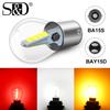 1 шт. 1156 1157 8SMD 3030 светодио дный стеклянная лампа BA15S BAY15D P21W P21/5 Вт светодио дный R5W R10W автомобильный задний указатель поворота стоп-сигнал заднего хода 12 В белый красный желтый