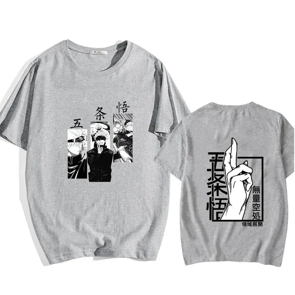 Funny Satoru Gojo Jujutsu Kaisen Tshirt Summer Unisex Oversized Short Sleeve Casual T Shirt Soft Size XS-4XL Unisex
