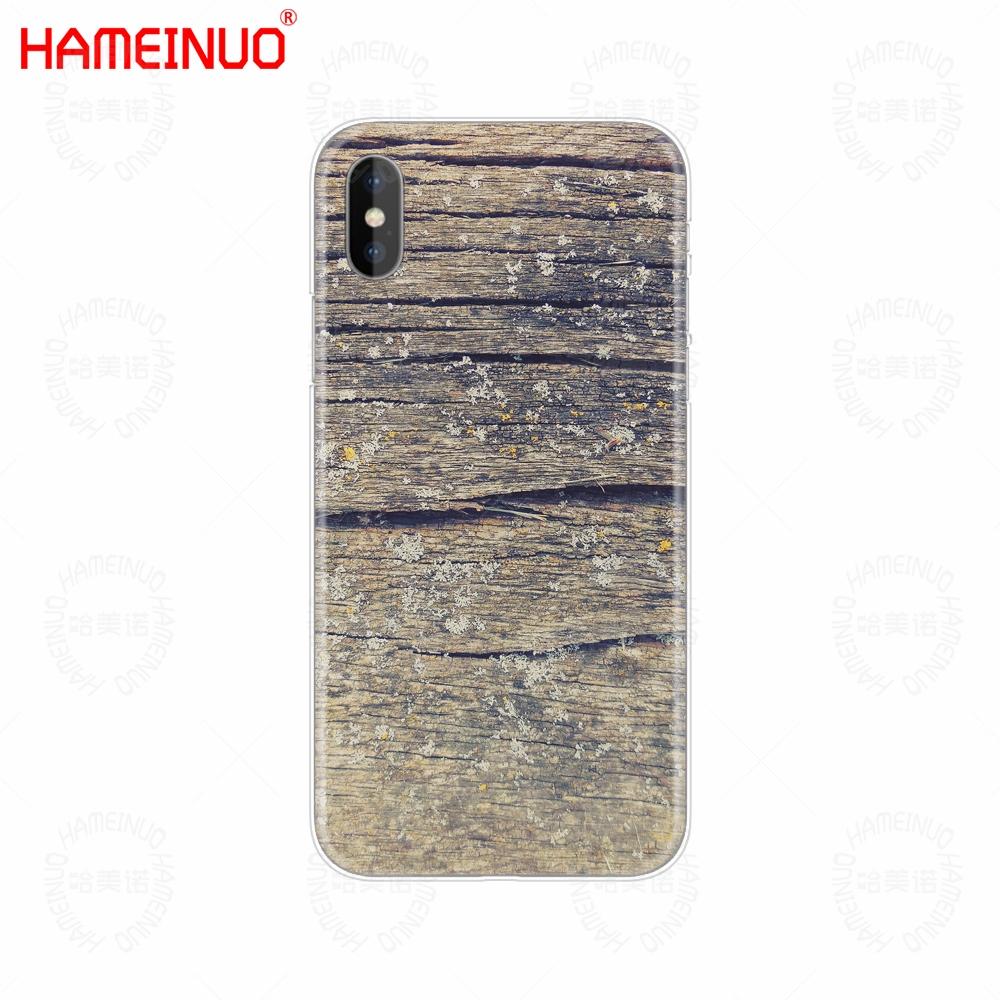 Чехол для мобильного телефона HAMEINUO с текстурой дерева, чехол для iPhone X 8 7 6 4 4S 5 5S SE 5c 6s plus