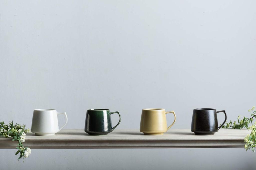 Кружки Kiki C811GR, Зеленый, 320 мл, Сделано в Японии, Можно использовать в микроволновой печи и посудомоечной машине, Тонкая работа