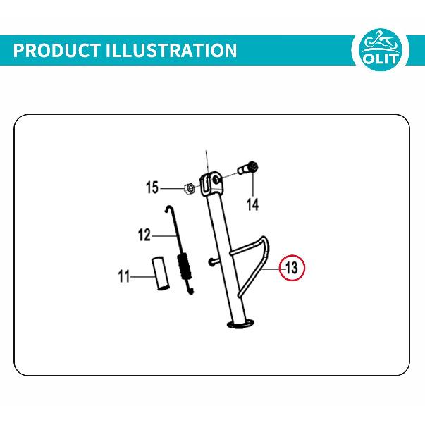 FOR CFMOTO Side Stand Assy 450SR 450SRS CF400-6 SR450 450SRS CF400-9 Kickstand Motorcycle Accessories Original Parts