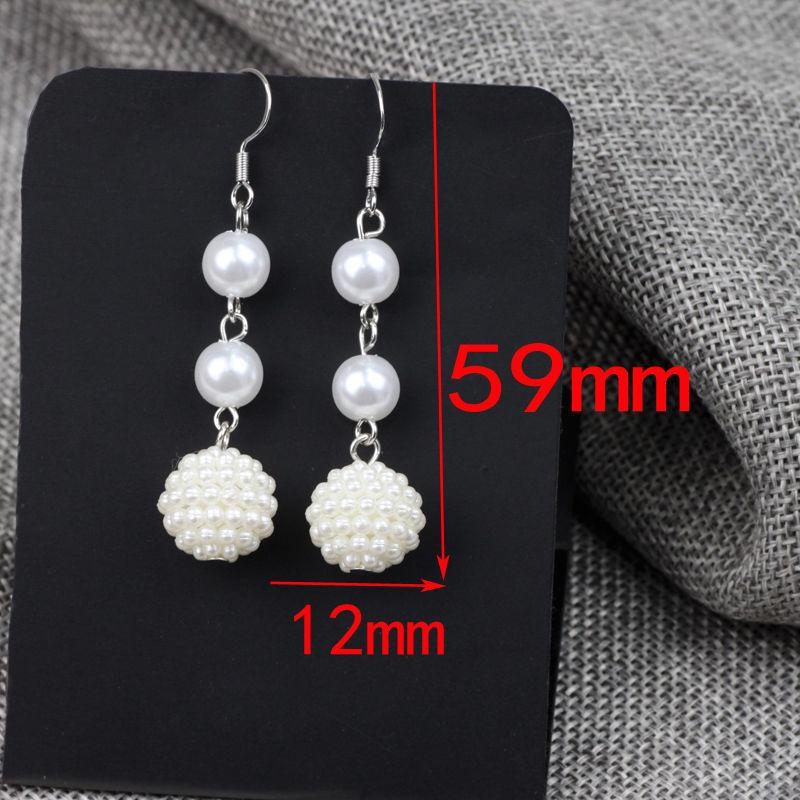 S925 Tremella Hook Gypsy Pearl Pendant Earrings Feminine Long Temperament Korean Earrings Internet celebrity Versatile Earrings