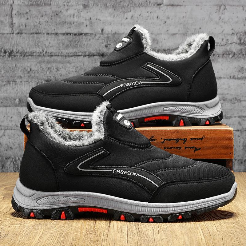 Мода 2024 года, новые зимние ботинки для снега, мужские повседневные ботинки без застежек, теплые меховые удобные кроссовки, нескользящие ботинки, мужские ботинки Zapatos Hombre