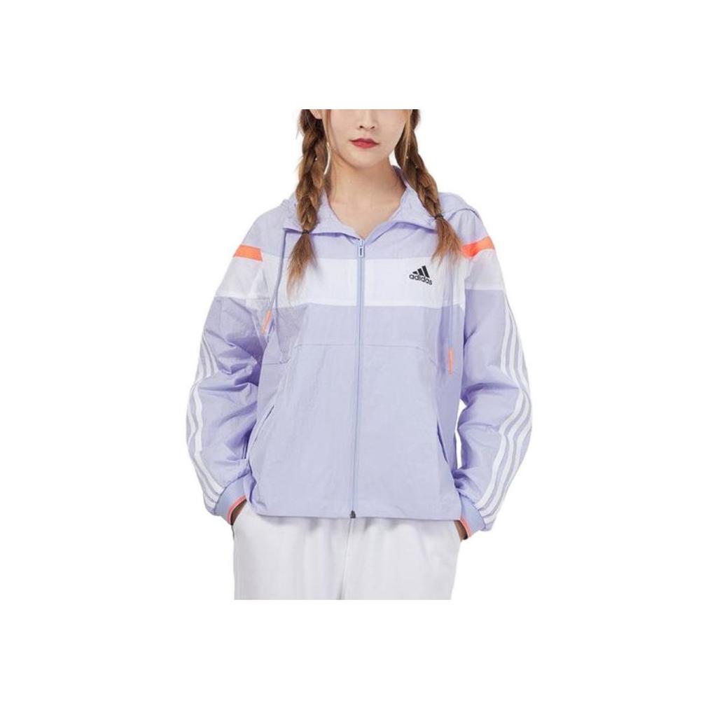 Adidas Wx Color Block Windbreaker Jacket Women Jackets Purple HD0368
