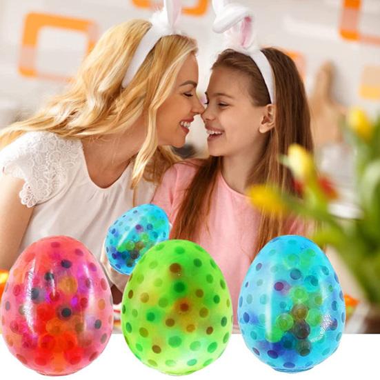 Пасхальное яйцо, игрушка, эластичное, быстрое восстановление, красочный антистрессовый мяч, игрушка-щипок, снимает скуку, мягкое TPR, сжимающее яйцо, детская декомпрессионная игрушка, вечеринка, пользу