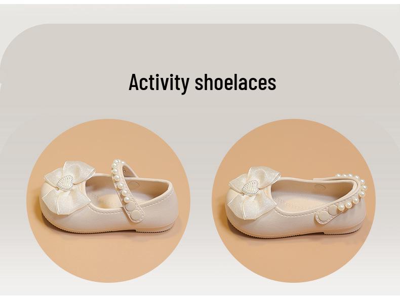 Детские лоферы-туфли EVA 2025 для девочек - Однотонная обувь с декором-бантом для весны, лета и осени